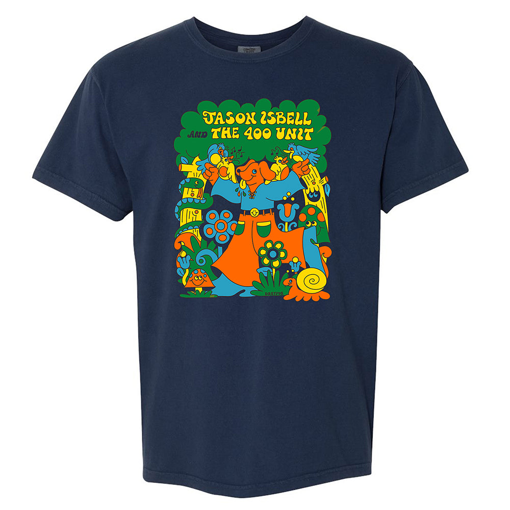 Walking Dog Comfort Colors T - Navy