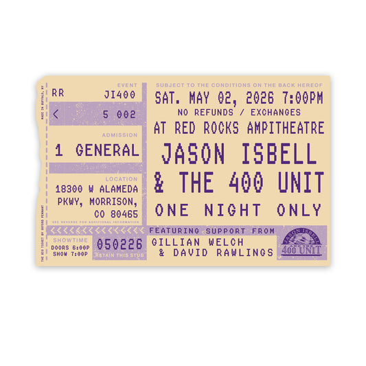 Red Rocks 2026 Scrim Felt Giant Ticket