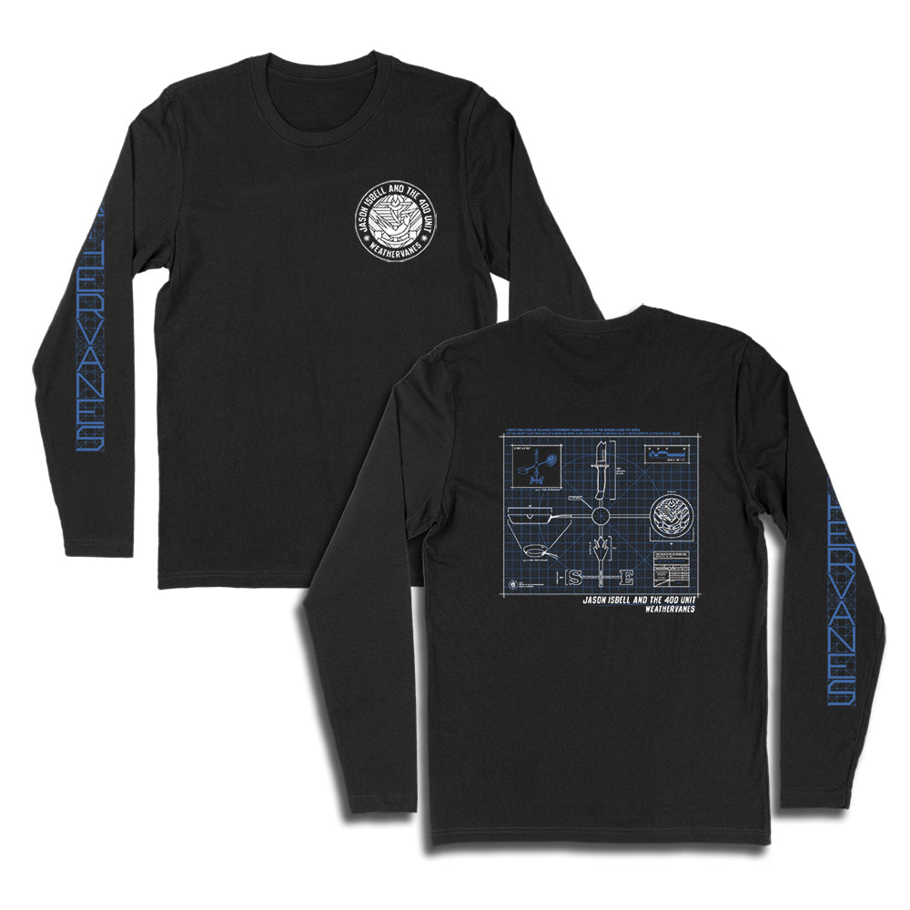Long Sleeve Weathervanes Blueprint T